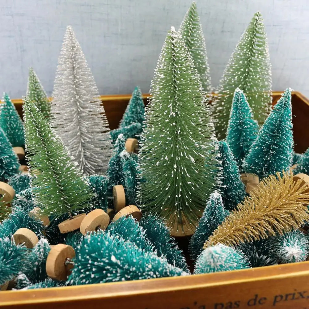 Festive Mini Christmas Trees - Set of 12 - Image 10