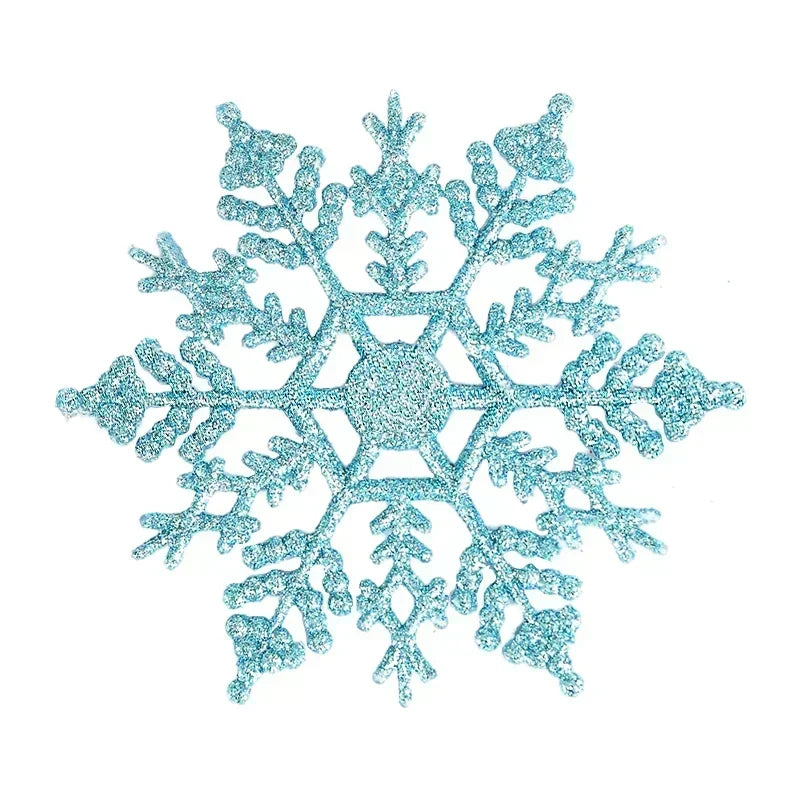 Sparkling Blue Snowflake Ornaments for Christmas Trees - Image 14