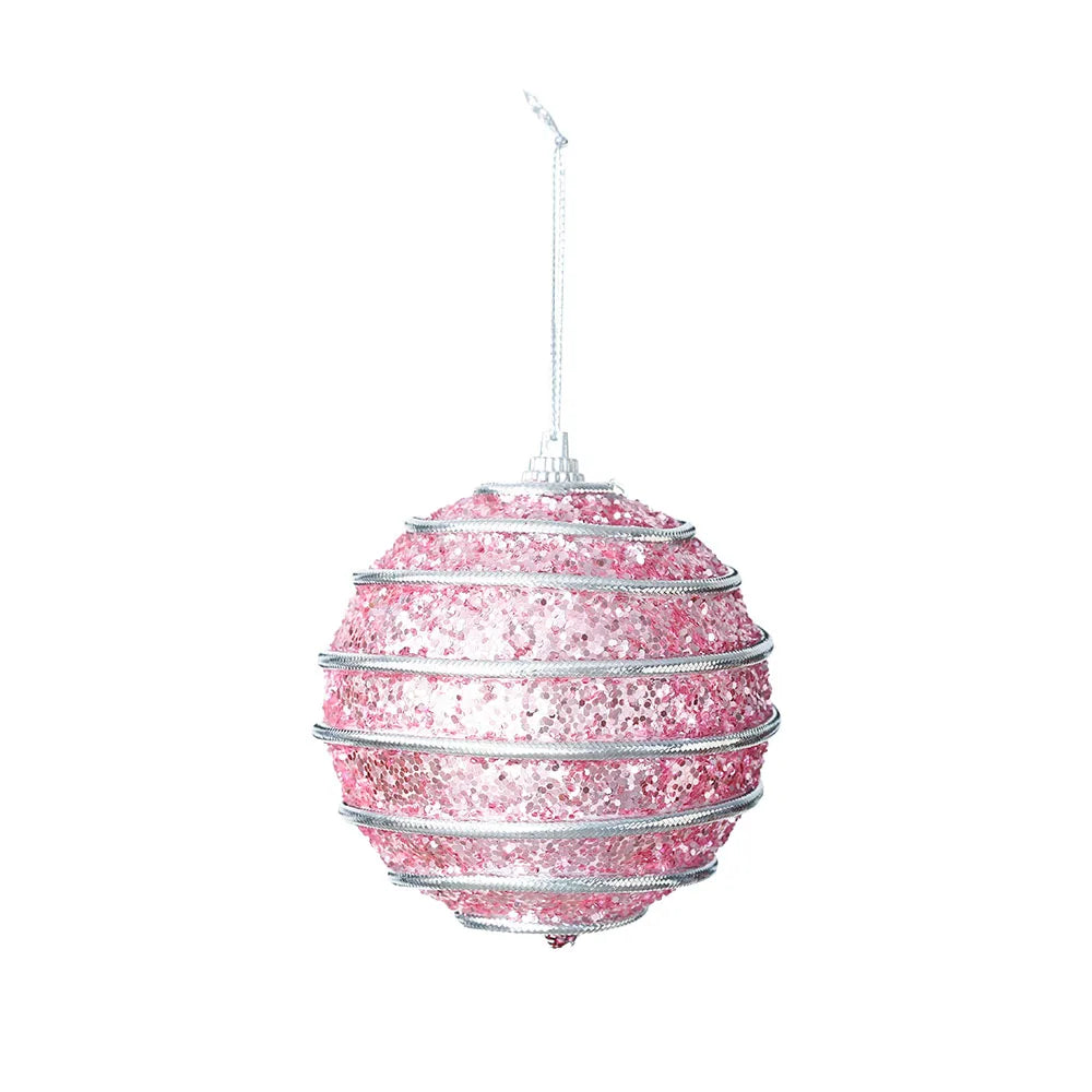 Elegant Rose Gold Christmas Ball Ornaments - 4pcs - Image 2