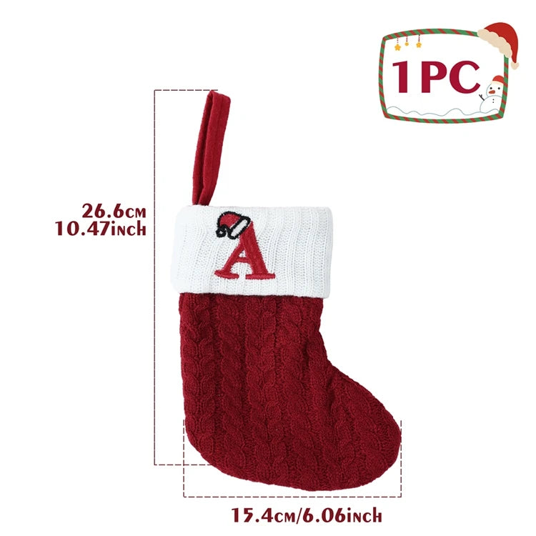 Cozy Christmas Alphabet Knitting Socks Ornaments - Image 12