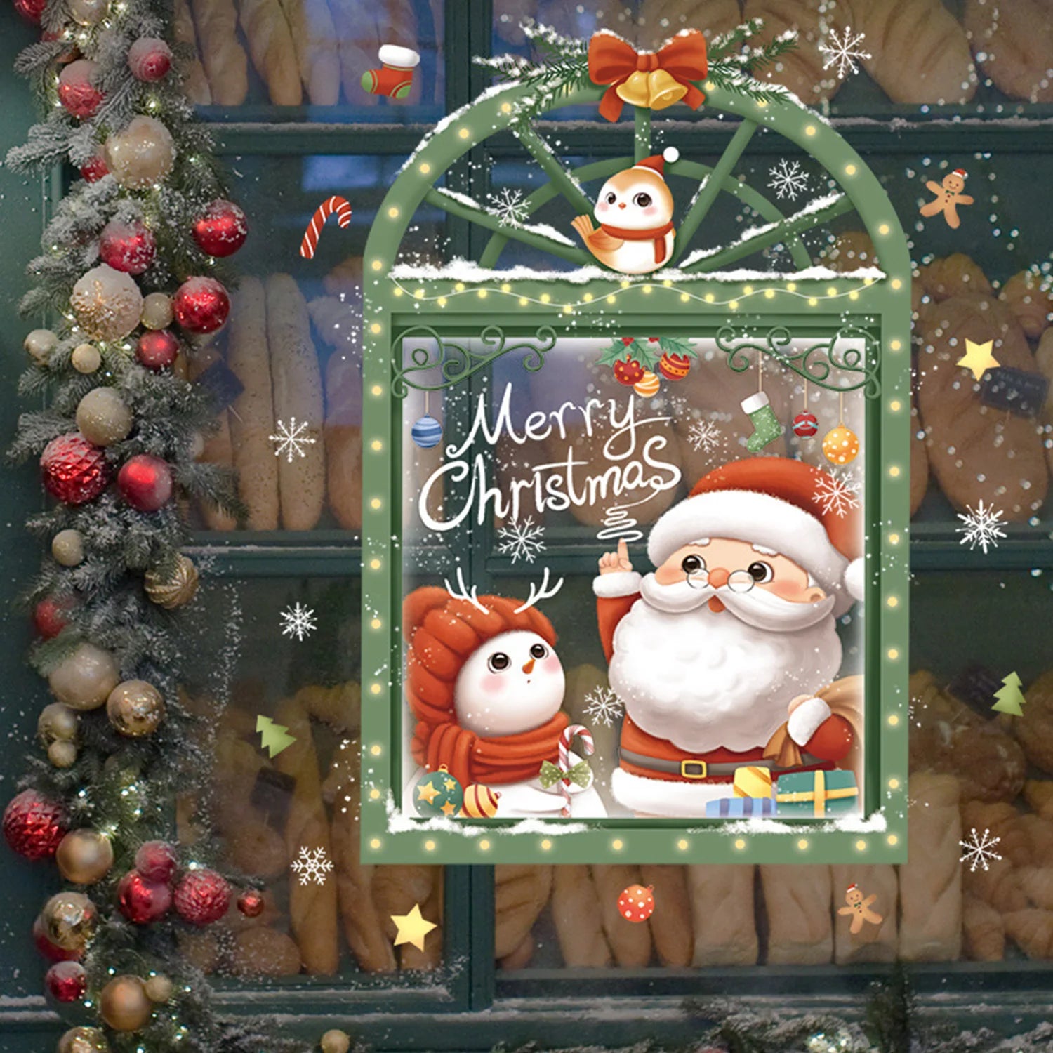 Festive Santa & Xmas Tree Window Stickers - Image 3