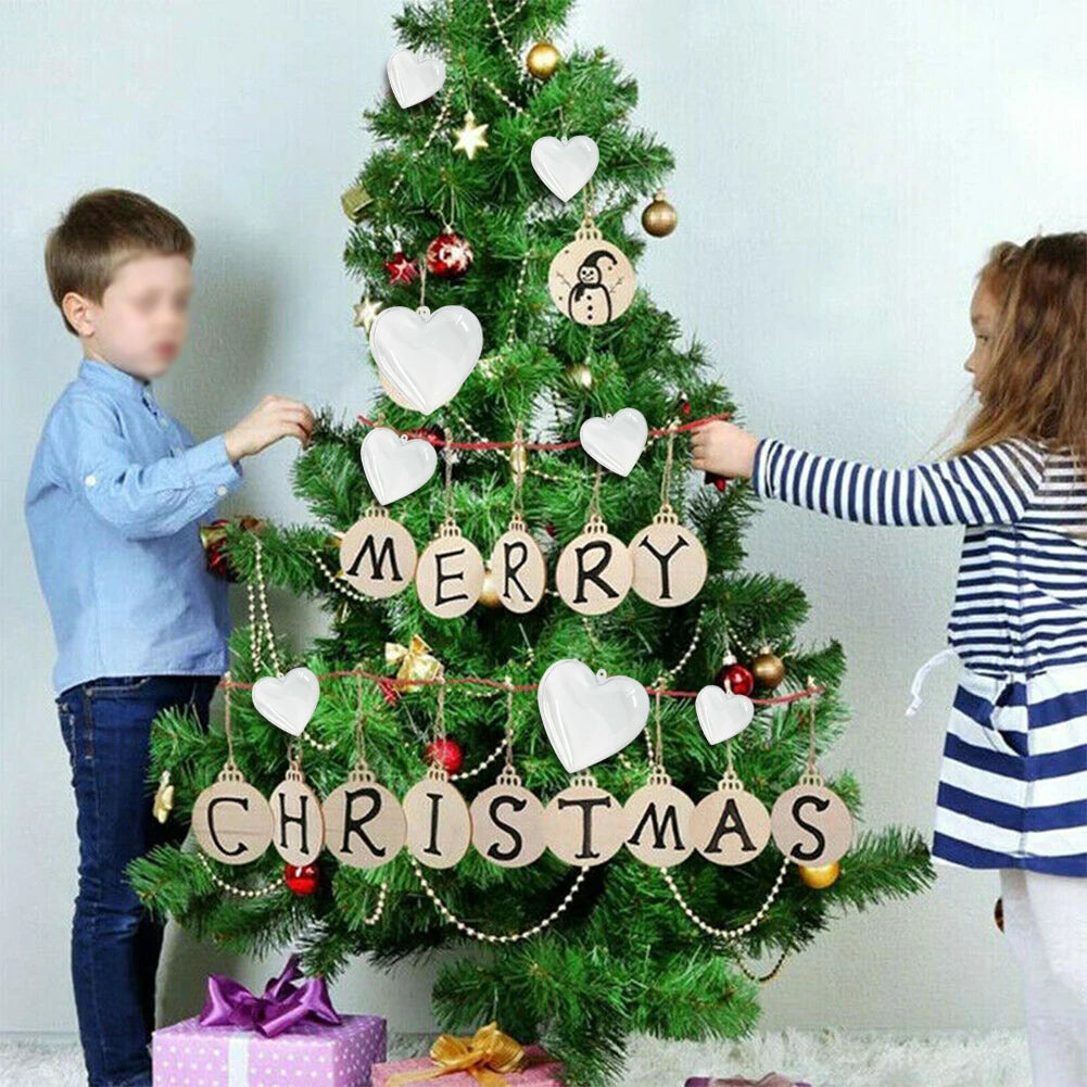 Charming Clear Heart Baubles for Christmas Decor - Image 8