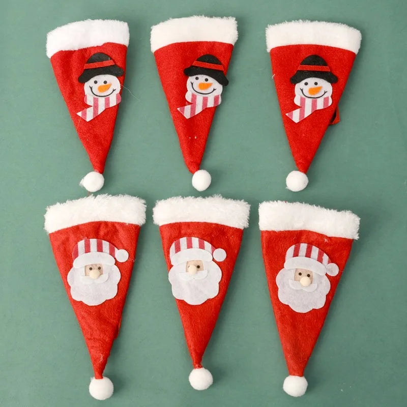Festive Christmas Cutlery Holder Bag for Holiday Decor - Image 8
