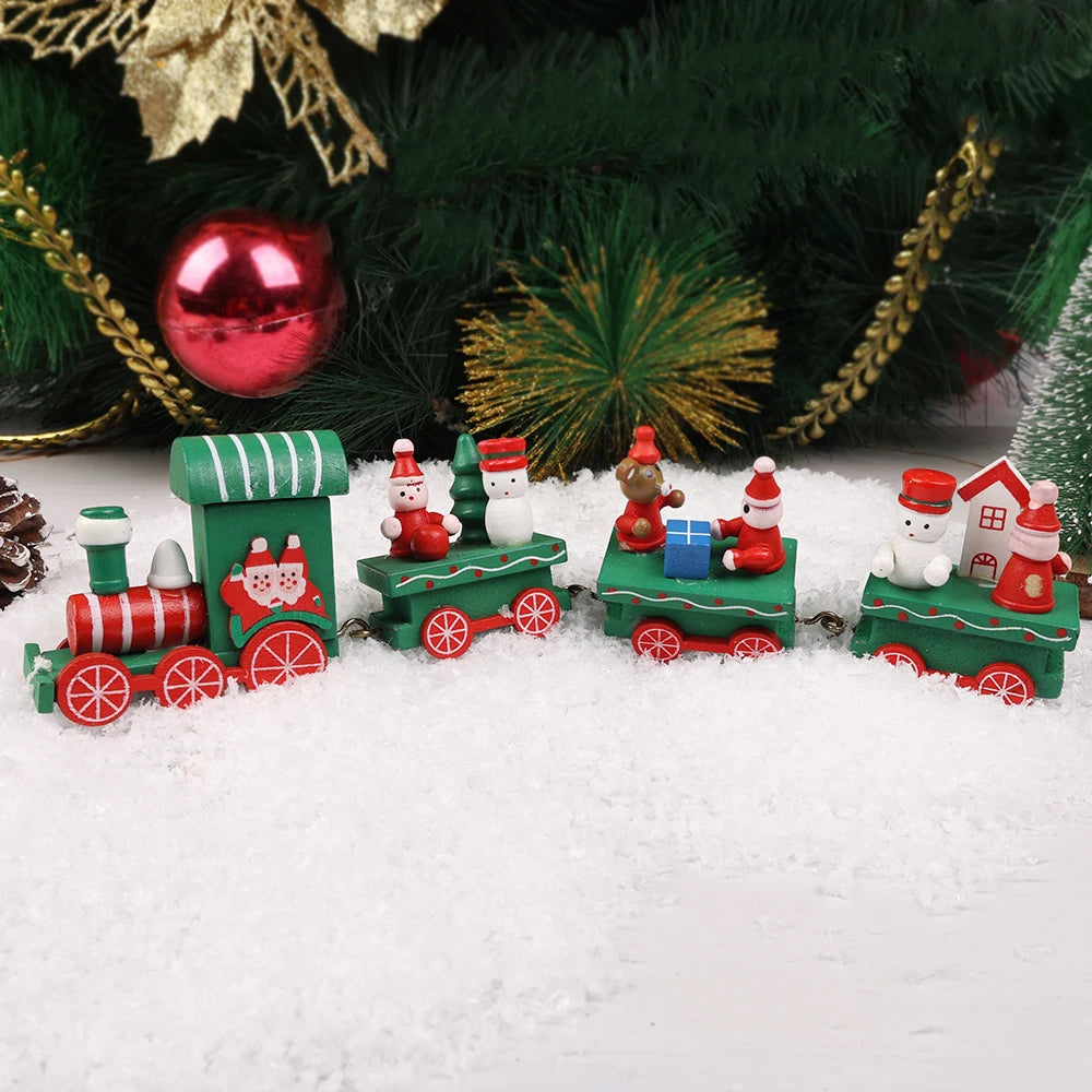 Charming Wooden Train Ornaments for Christmas Decor - Image 34