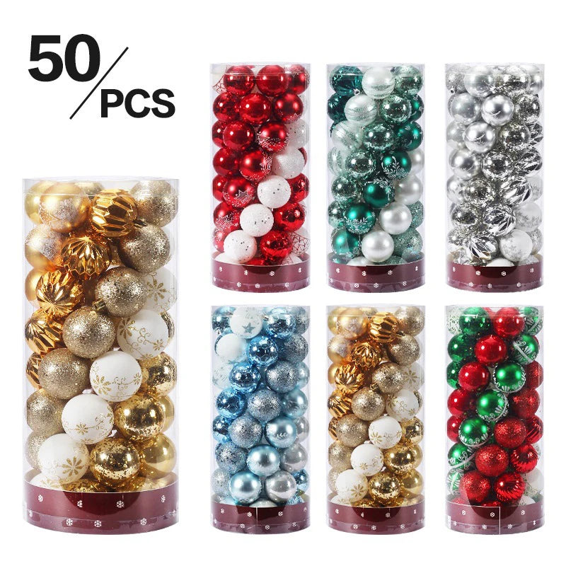 50Pcs Festive Green & Red Christmas Ornaments - Image 9