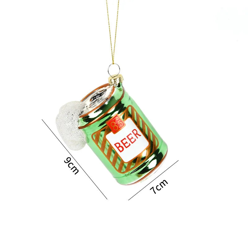 Festive Glass Ice Cream Pendant Christmas Ornaments - Image 10