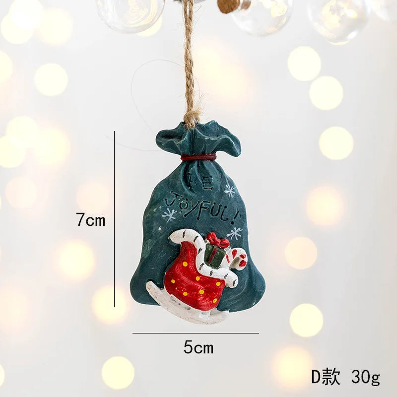 Festive Resin Christmas Sock & Snowman Ornaments - Image 17