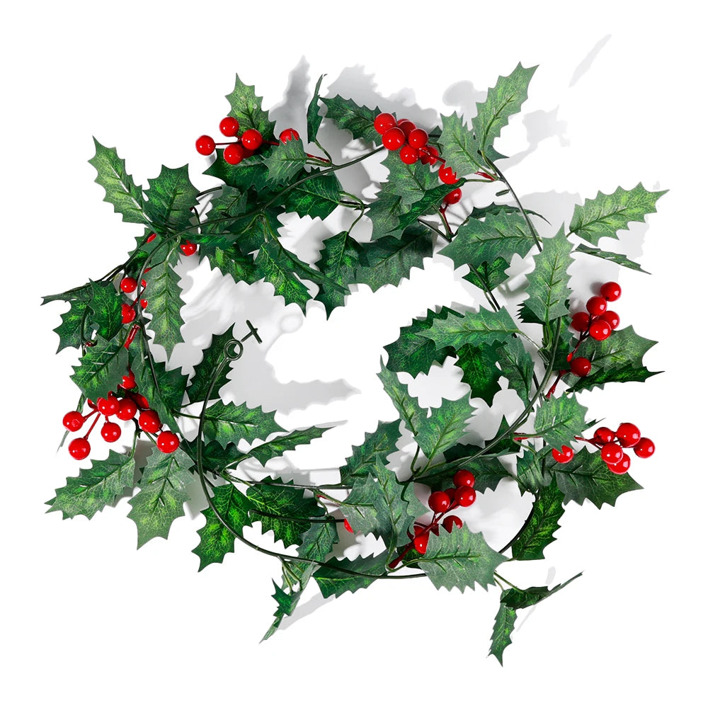 Enchanting LED Christmas Garland with Red Berries - Image 28