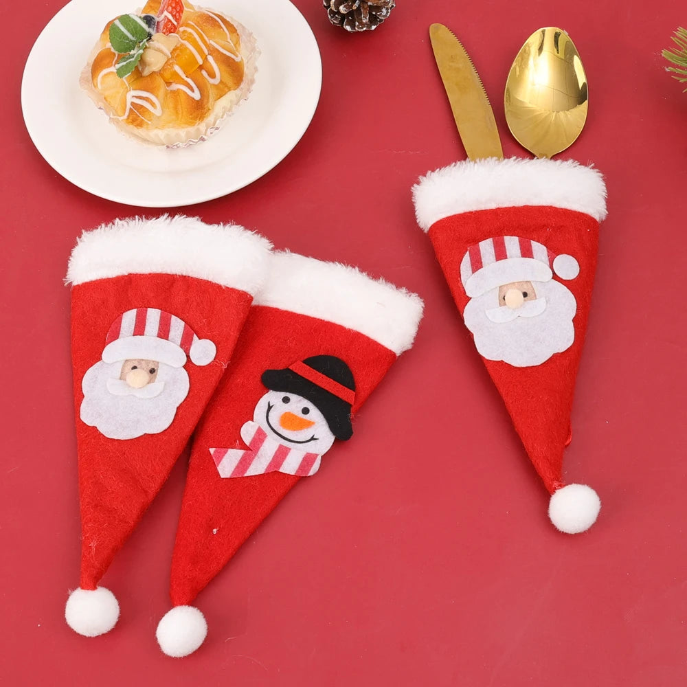 Festive Christmas Cutlery Holder Bag for Holiday Decor - Image 16