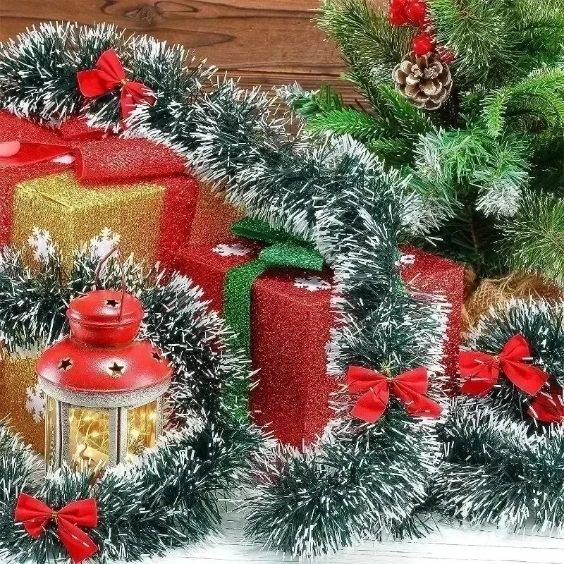 Christmas Green Ribbon Garland for DIY Decorations - Image 5