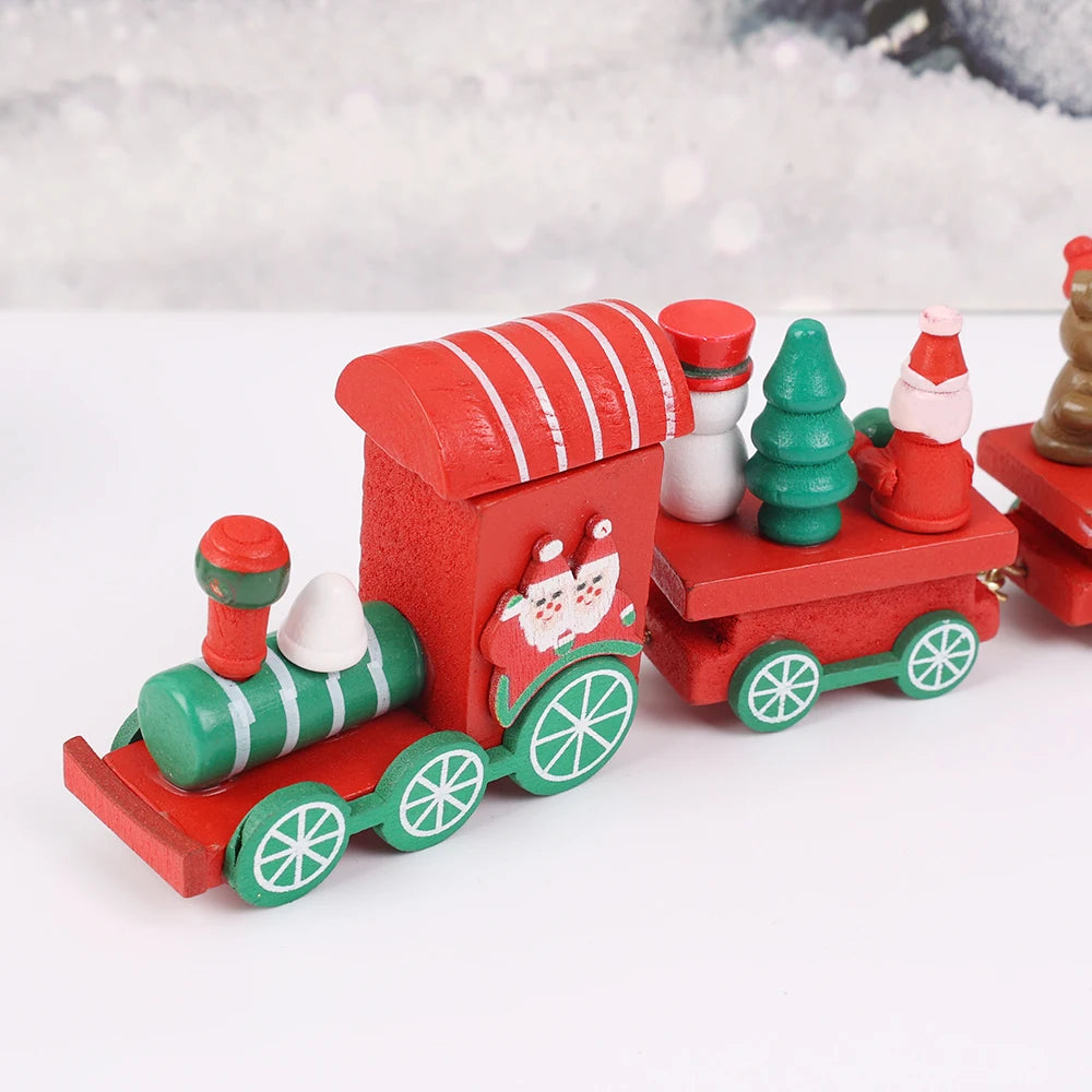 Charming Wooden Train Ornaments for Christmas Decor - Image 9