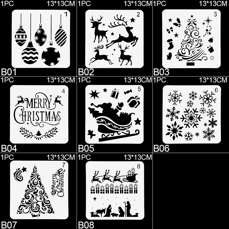 Festive Santa Snowflake Card Embossing Template - Image 40