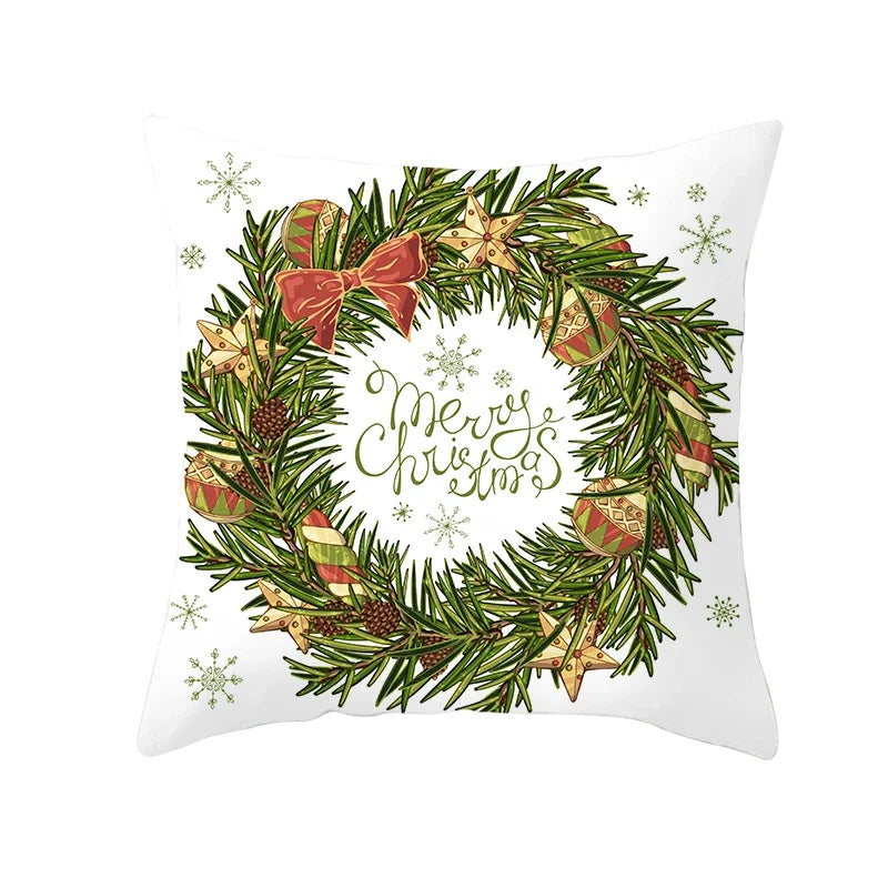 Festive Green Christmas Tree Pillowcase 45x45cm - Image 3