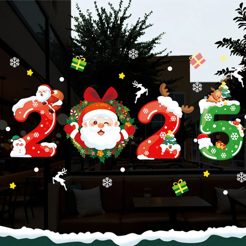 Festive Santa Wall & Window Stickers for Christmas - Image 3