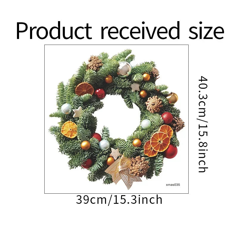 Festive Green Christmas Window Vinyl Decals - Image 2