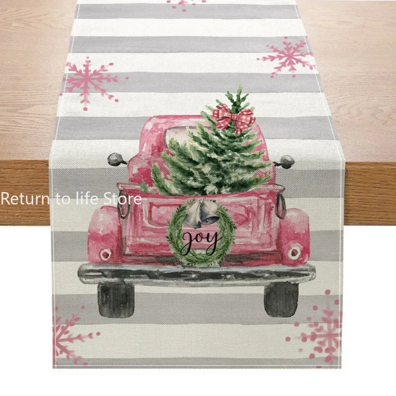 Charming Snowman Christmas Table Runner for Dining - Image 8