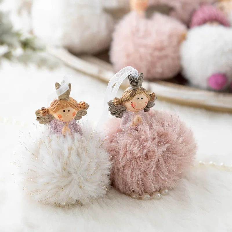 Cute Plush Angel Girl Christmas Tree Ornament - Image 3