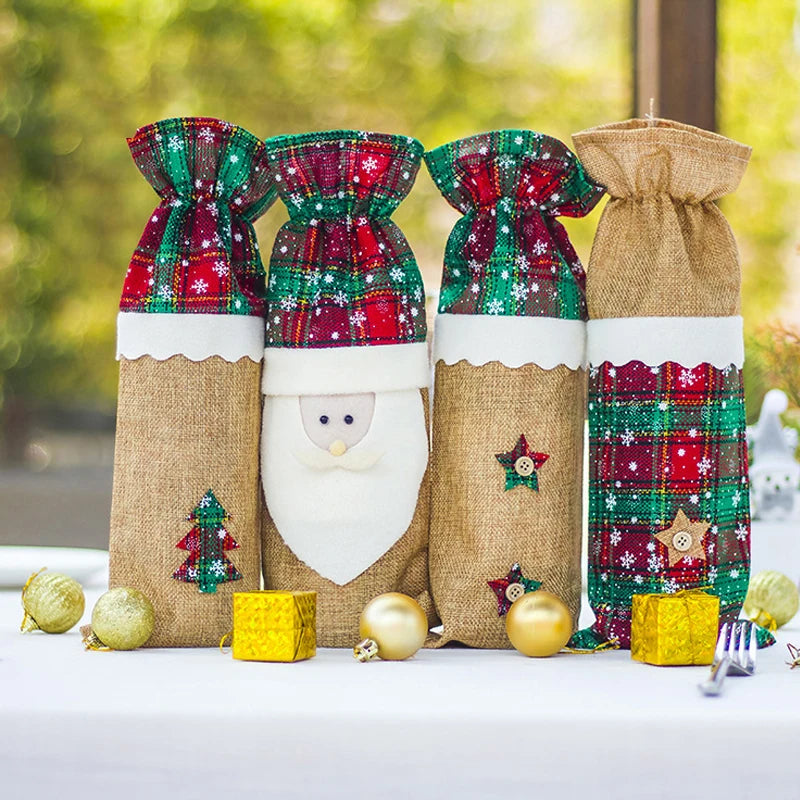 Santa Claus Wine Bottle Cover for Christmas Decor - Image 5