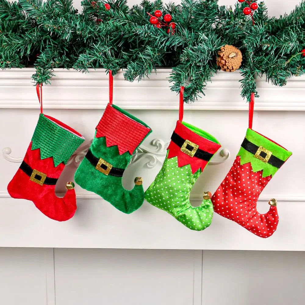 3PCS Cute Christmas Stocking Gift Bags Set - Image 9