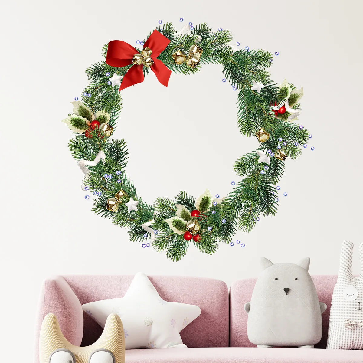 Festive Green Christmas Window Vinyl Decals - Image 36