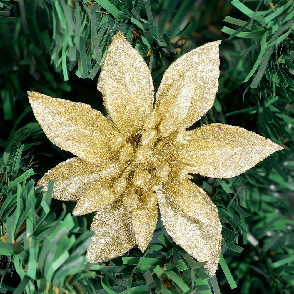 Sparkling Holiday Flower Ornaments for Trees - Image 20