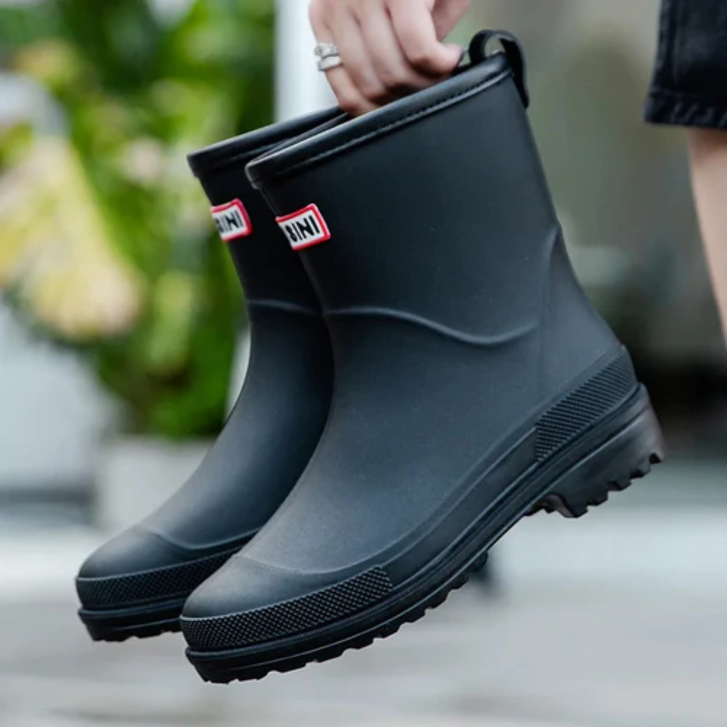 Product Image for Trendiger wasserdichter Damen Regenstiefel, Schwarz / 38