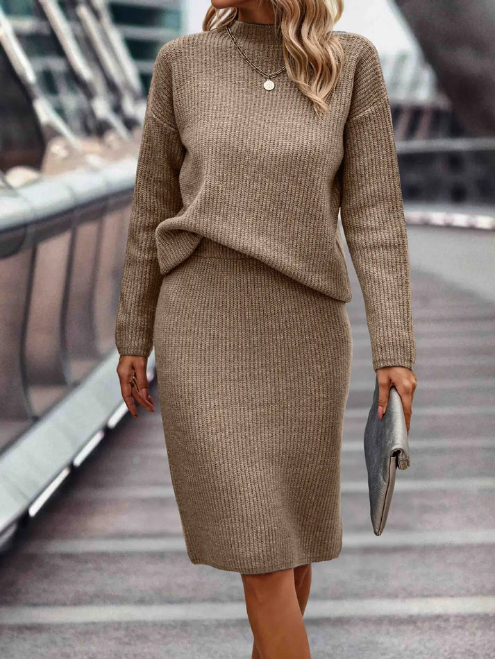 Product Image for Fudus | Pullover Und Rock Satz Für Frische Tage, Khaki / L