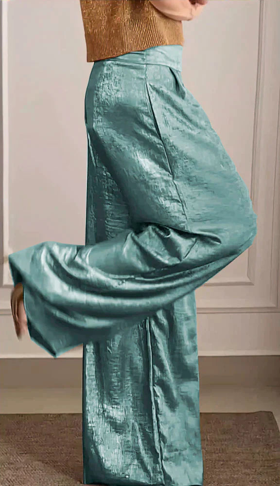 Product Image for Fudus | Elegante Top Und Hosen Satz Glitzerhose, Blau / L