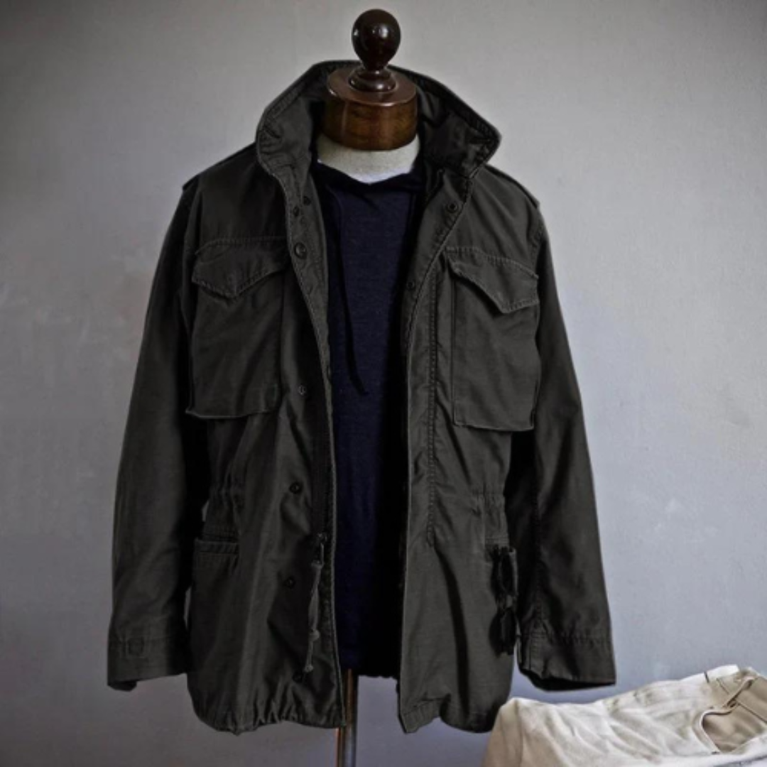 Product Image for Fudus | Herren Knopf Daunen Jacke | Militär, Schwarz / 3XL