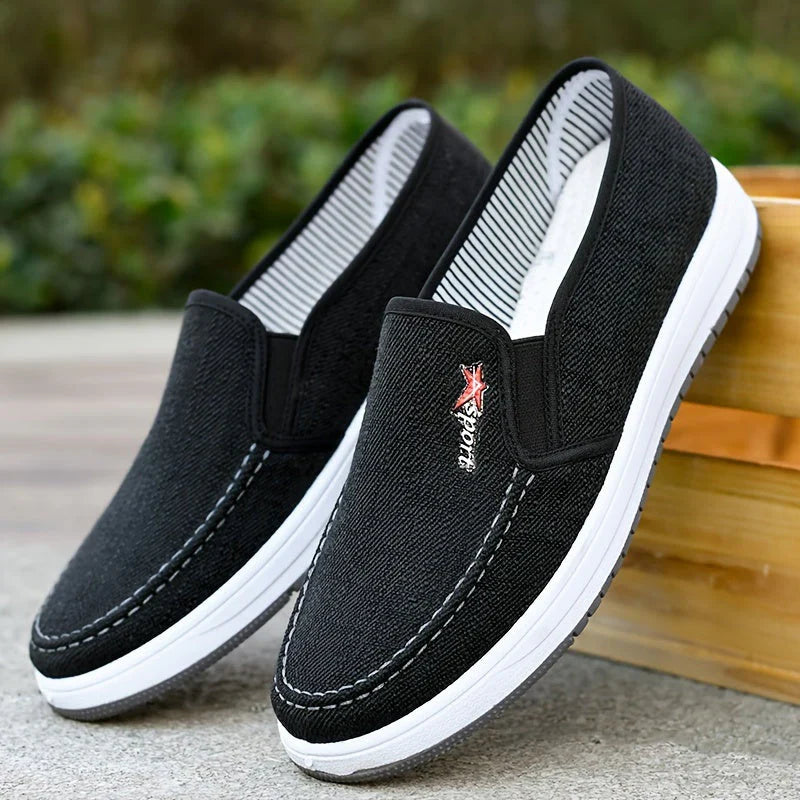 Product Image for Enzo - Herren Slip On Segeltuchschuhe, Schwarz / 40
