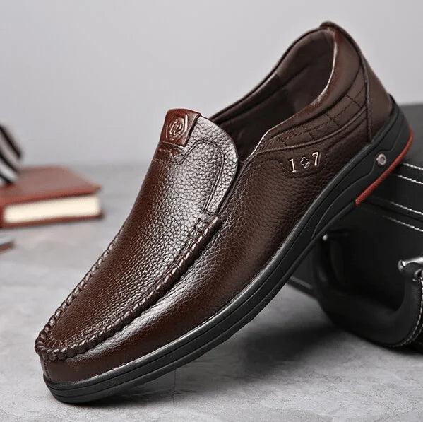 Product Image for Harlan - Herren Echtleder Schlupfschuhe, Braun / 38