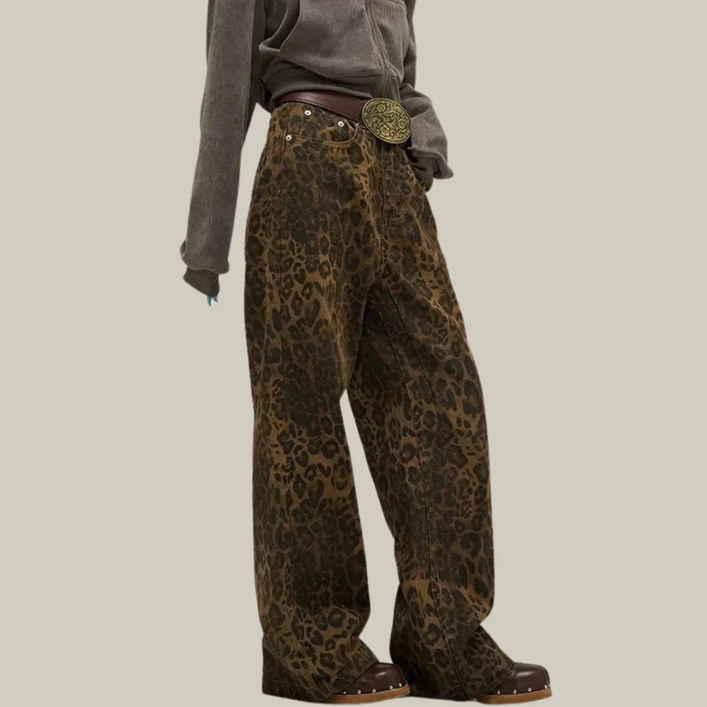 Product Image for Fudus | Leopardenmuster Jeans für Frauen, Braun / M