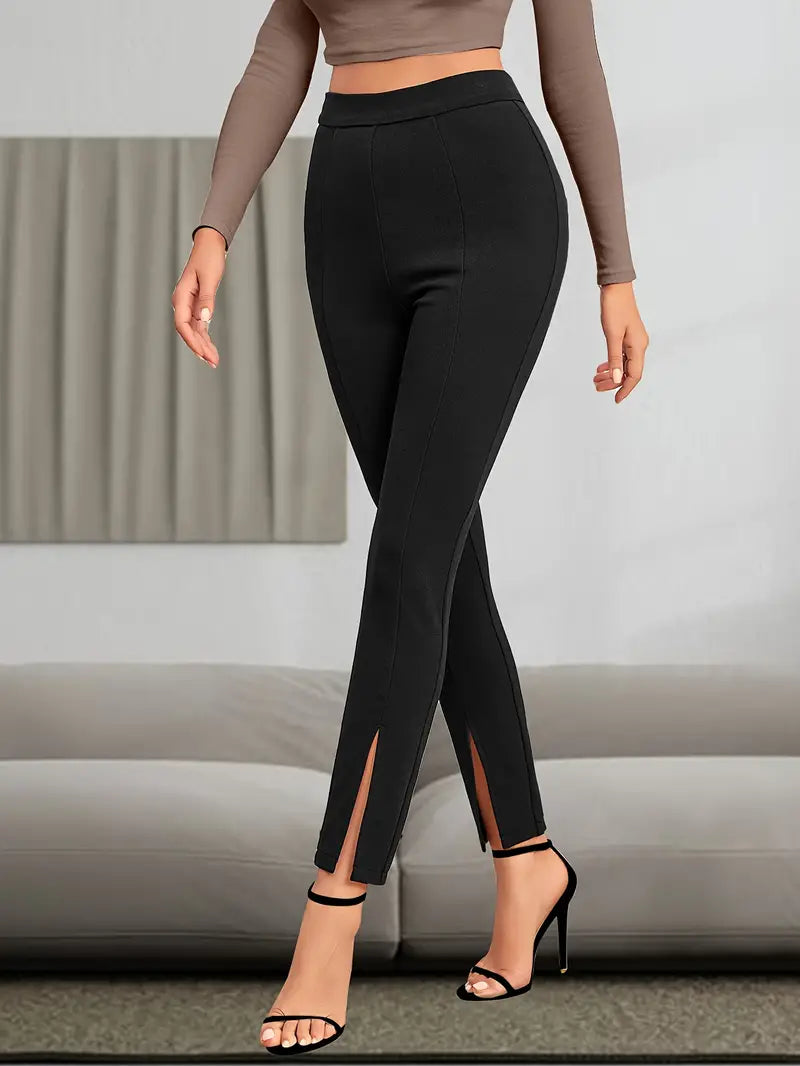 Product Image for Fudus | Robuste, Schmale Hose Mit Schlitzen Am Saum, Schwarz / M