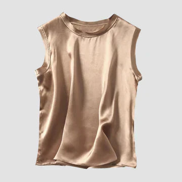 Product Image for Fudus | Ärmelloses Seiden Satin Top, Khaki / 2XL