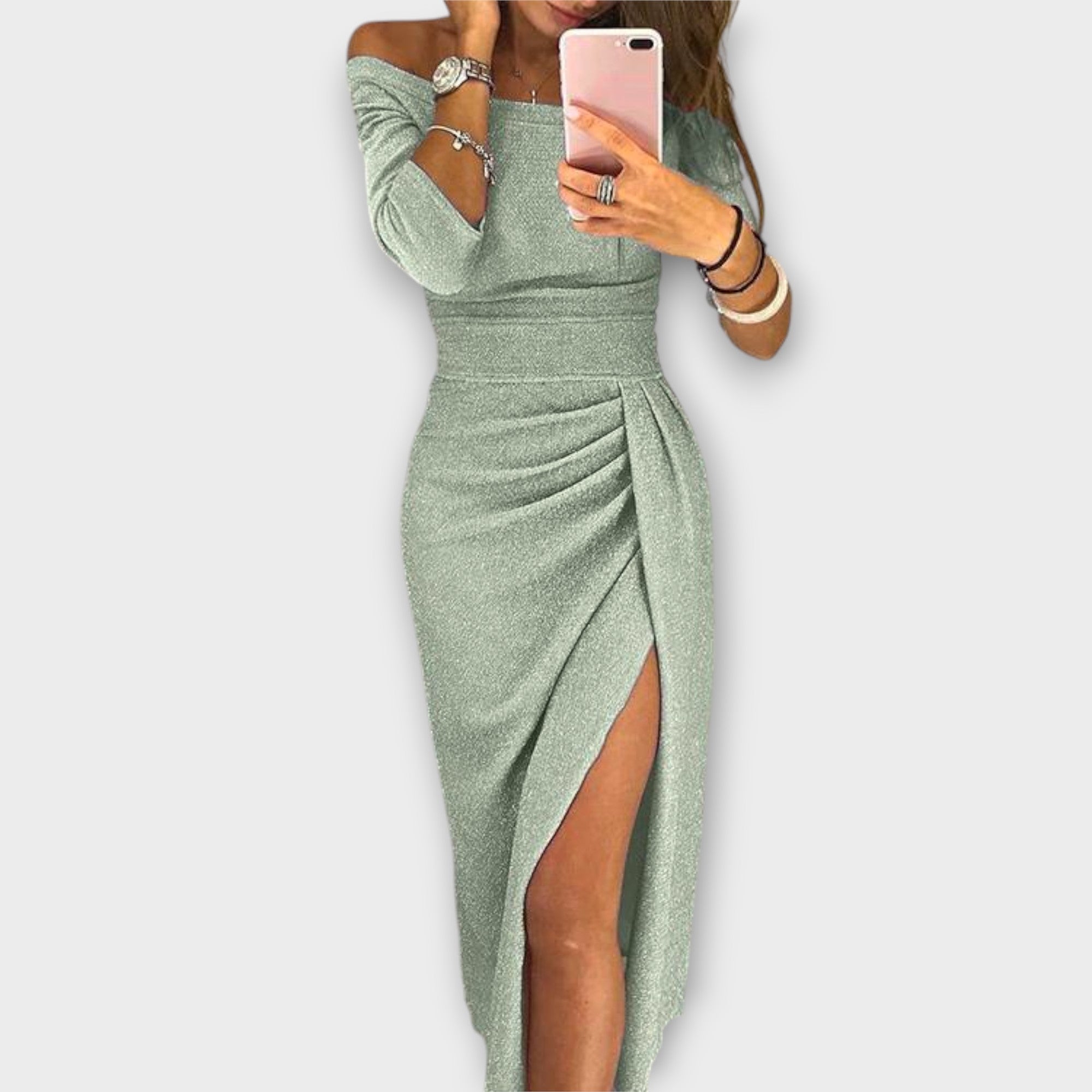 Product Image for Fudus | Schulterfreies Kleid Für Damen, Münze / L