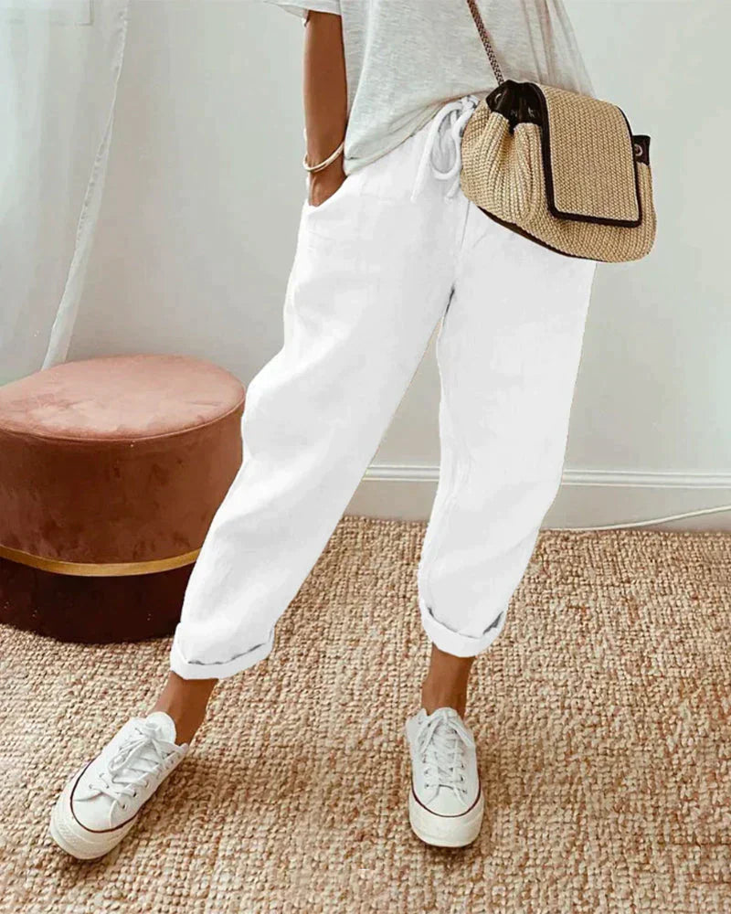 Product Image for Fudus | Lässige Und Stilvolle Leinenhose Für Herren, Weiß / M
