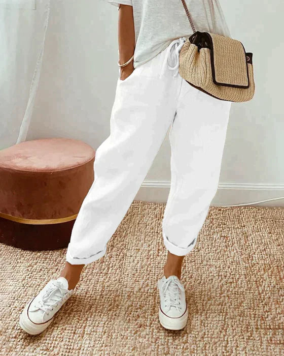 Product Image for Fudus | Boho Stil Leichte Sommerhosen, Weiß / L