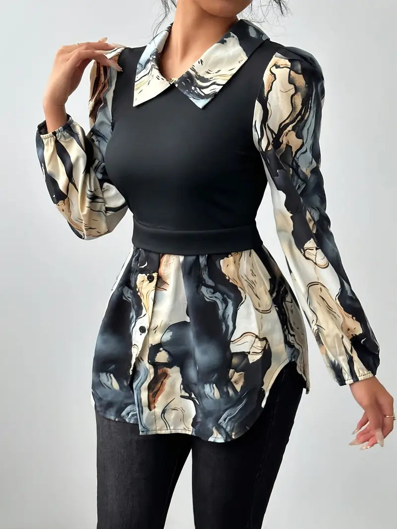 Product Image for Fudus | Blouse Aus Gedrucktem Satin Mit Blumenmuster, Schwarz / S