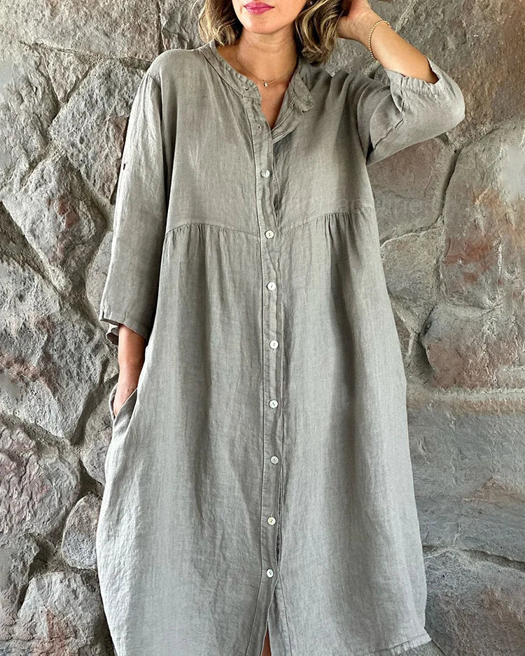 Product Image for Fudus | Hemdkleid Mit Gürtel Für Damen, Grau / S