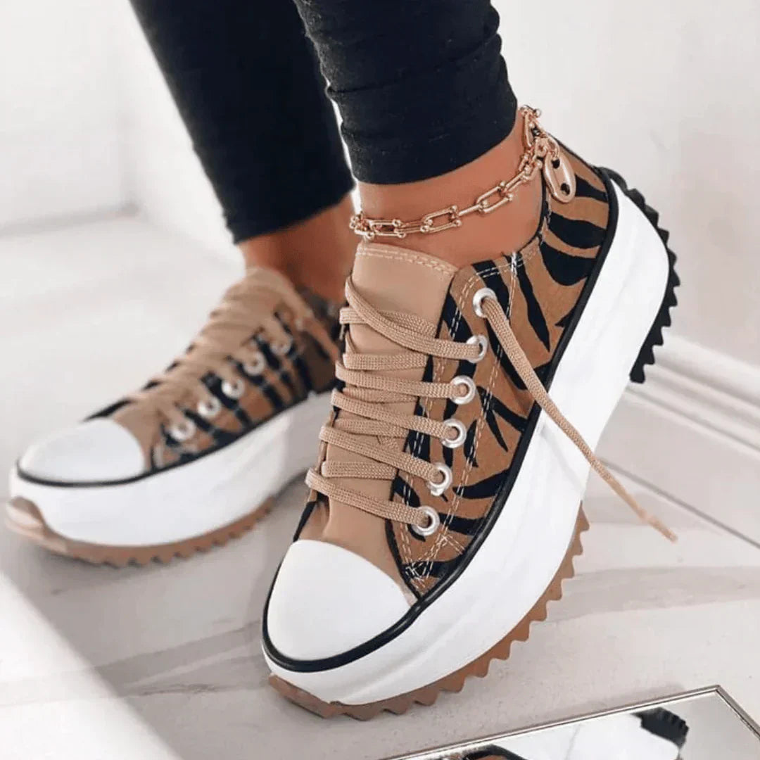 Product Image for Fudus | Damen Mode Turnschuhe | Dicke Sohle, Gestreifter Tiger / 37