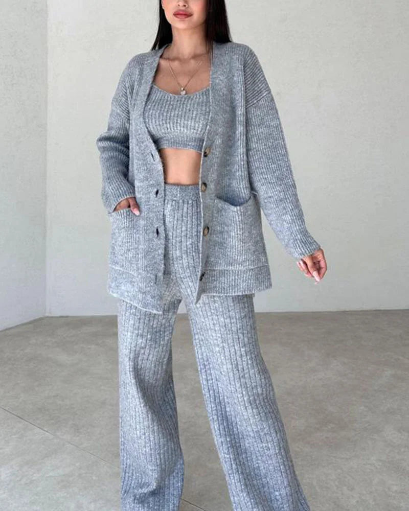 Product Image for Fudus | Gemütliches Chique Gewaad Top Satz Für Frauen, Grau / 2XL