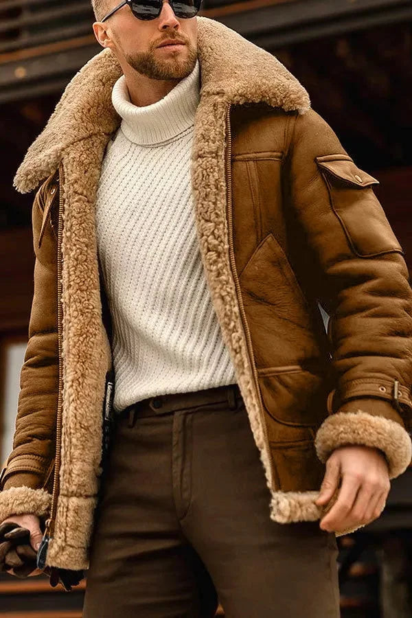 Product Image for Fudus | Piloten Lederjacke Für Herren, Braun / 3XL