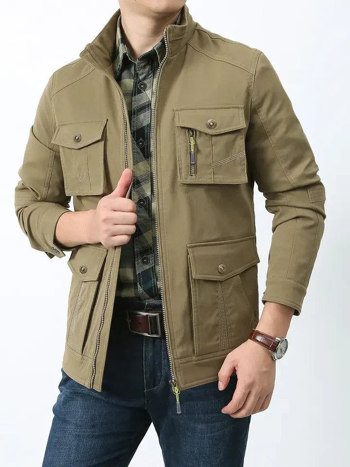 Product Image for Fudus und wetterfeste Herren Nylon Outdoor Jacke, Khaki / 4XL