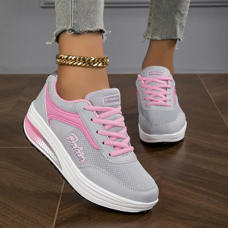 Product Image for Fudus | Nova Orthopädische Schuhe für Damen Air Cushion Sneakers, Grau mit Rosa / 41
