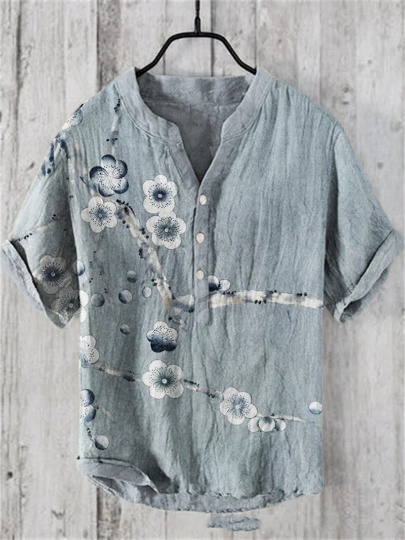 Product Image for Fudus | Sommer Herrenhemd Mit Nationalem Trendstil Und Drei Knöpfen, AUI24 / XXXXL