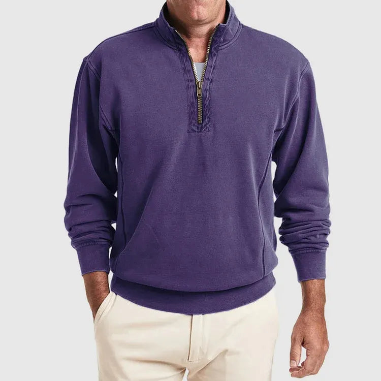 Product Image for Fudus | Herren Poloshirt Mit Viertelreißverschluss, Lila / M