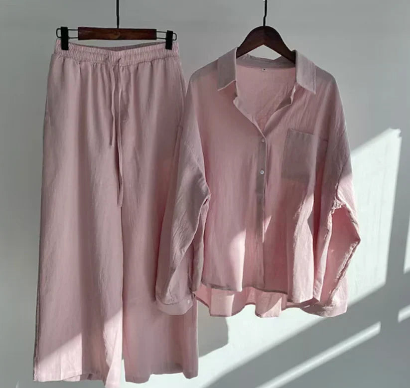 Product Image for Fudus | Sommerliches Leinen Set, Rosa / 4XL