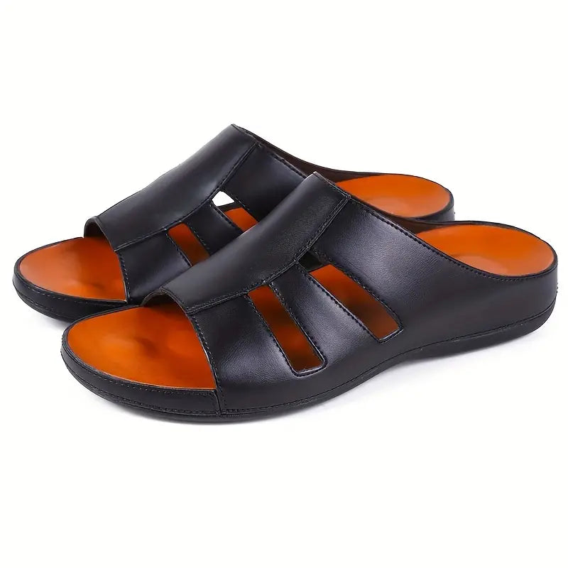 Product Image for Fudus | Offene Herrenrutsche Mit Pu Lederoberteil, Schwarz / 41