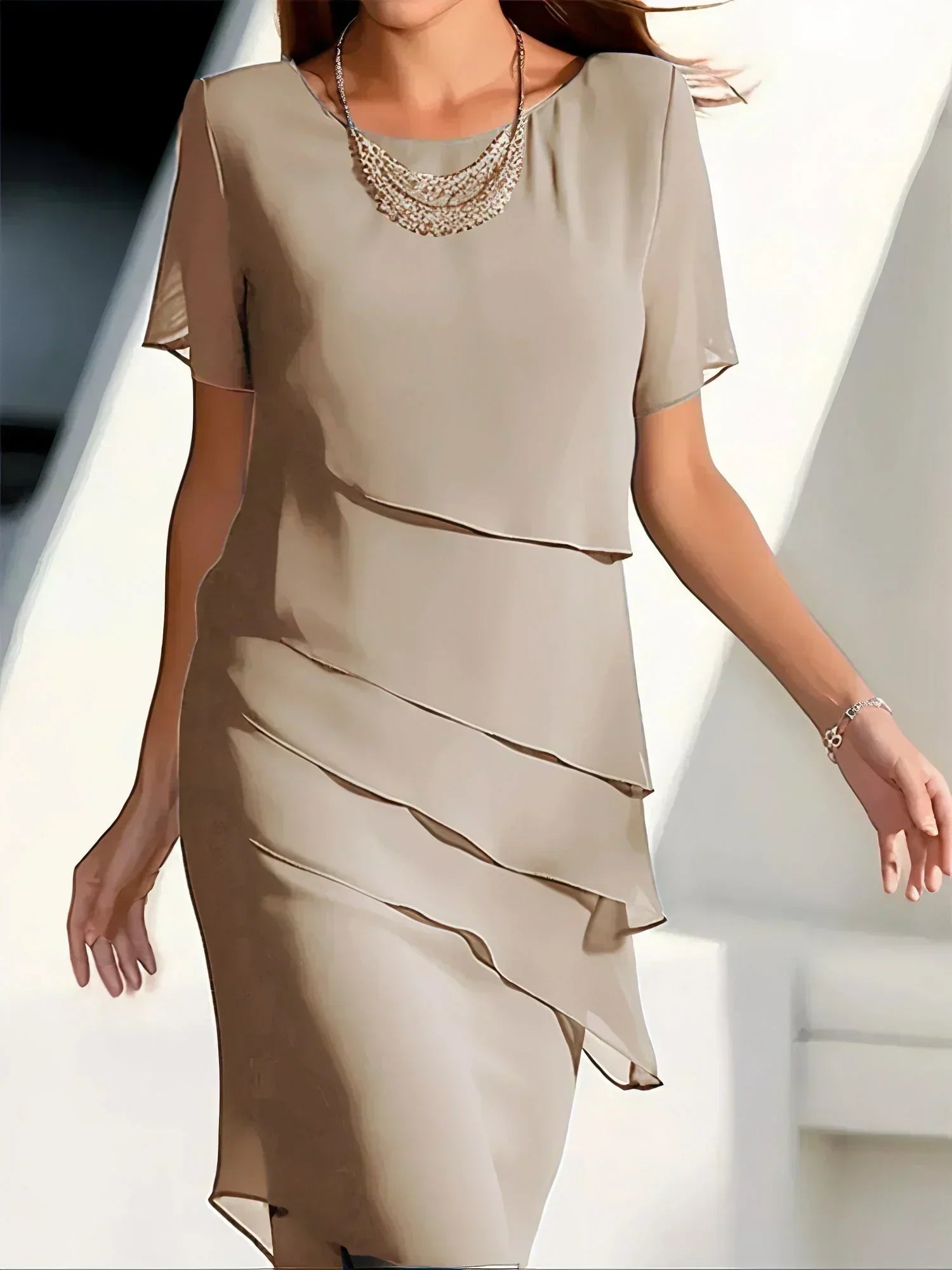 Product Image for Fudus | Lagenkleid mit femininer Eleganz, Khaki / 3XL