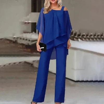 Product Image for Fudus | Set bestehend aus einem ärmellosen Top und einer Hose mit weitem Bein, Blau / L